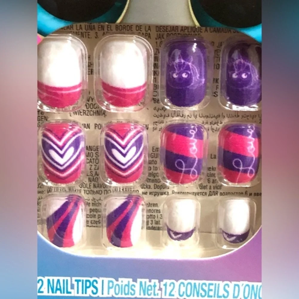 2pack Disney princess little girl press on nail extensions‎ new